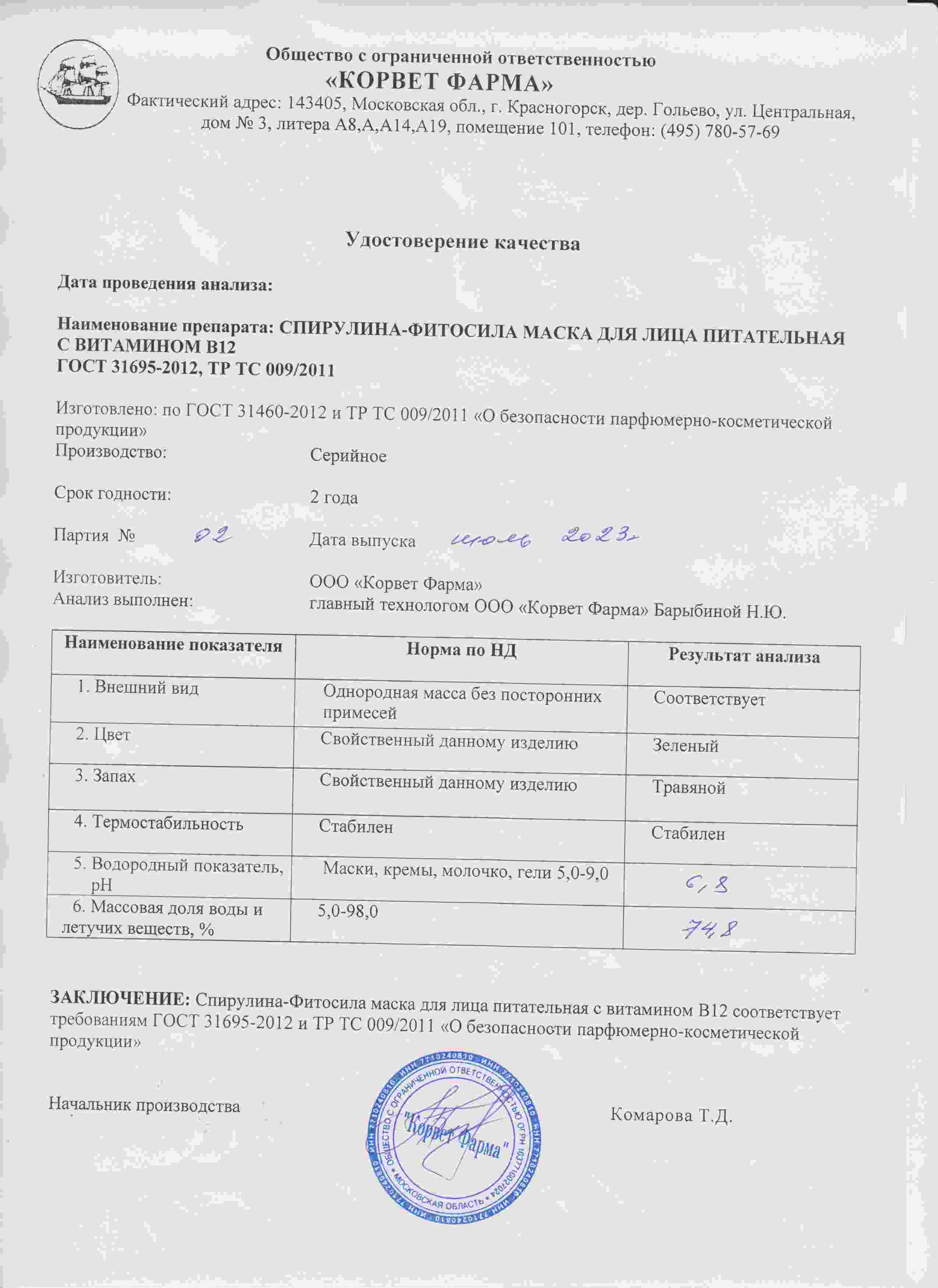 Паспорт №07202302